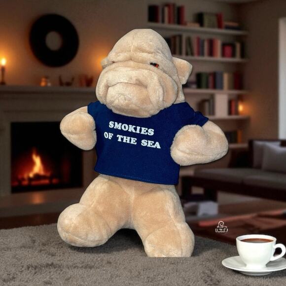 Vintage Mary Meyer Plush Dog Bulldog Sharpei Stuffed Animal Smokies of the Sea - Picture 11 of 11